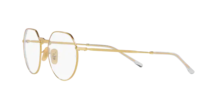 Occhiali da sole Ray-Ban Jack RB 3565 (001/GG) colore oro forma irregolare lenti clear/blue transition
