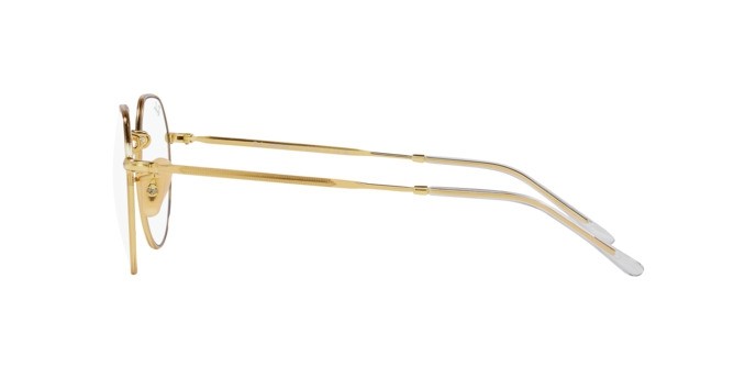 Occhiali da sole Ray-Ban Jack RB 3565 (001/GG) colore oro forma irregolare lenti clear/blue transition