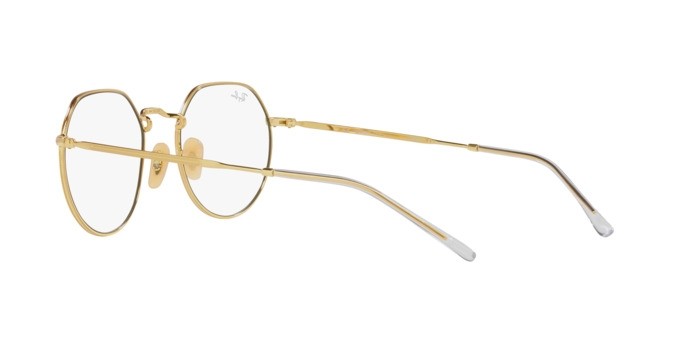 Occhiali da sole Ray-Ban Jack RB 3565 (001/GG) colore oro forma irregolare lenti clear/blue transition