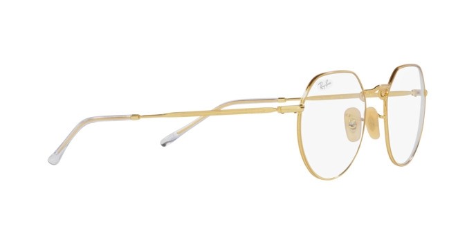 Occhiali da sole Ray-Ban Jack RB 3565 (001/GG) colore oro forma irregolare lenti clear/blue transition