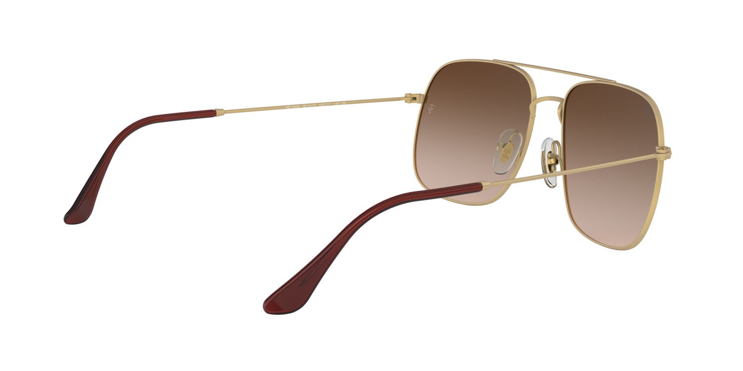 Sonnenbrillen Ray-Ban Andrea RB 3595 (901313) farbe oro form quadratisch gläser marrone sfumato marrone scuro
