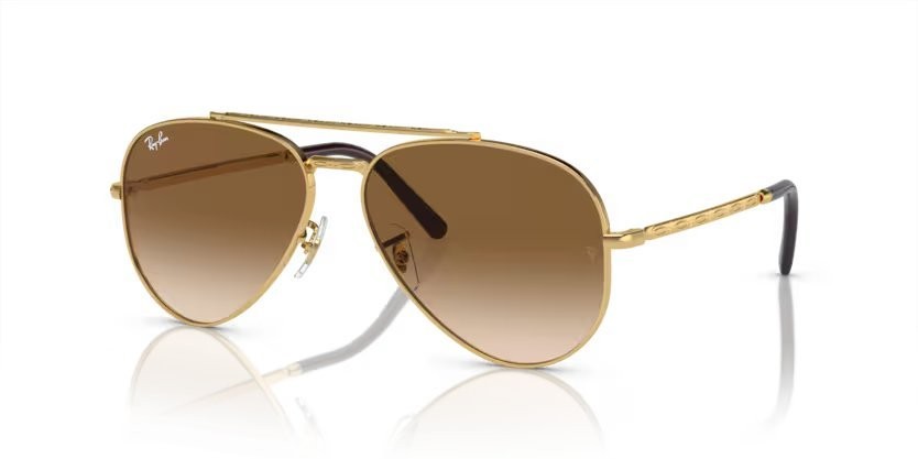 Sonnenbrillen Ray-Ban New Aviator RB 3625 (001/51) farbe oro form aviator gläser marrone chiaro