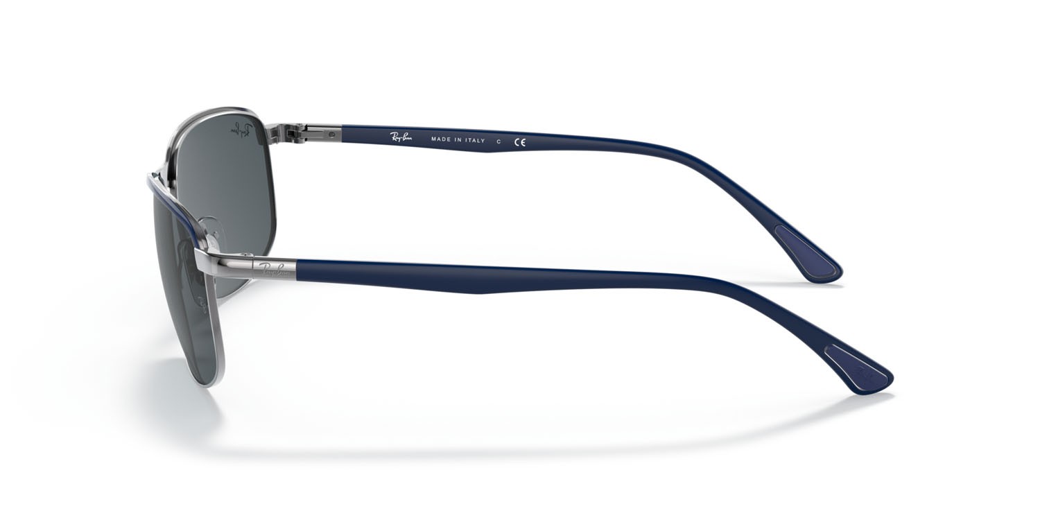 Sonnenbrillen Ray-Ban RB 3671 (9204R5) farbe blu su gunmetal form quadratisch gläser blu/grigio classic