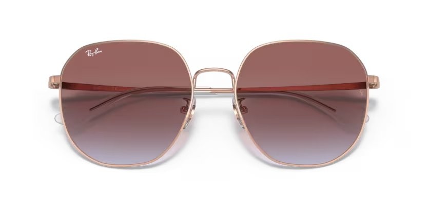Sonnenbrillen Ray-Ban RB 3680D (9202I8) farbe oro rose form unregelmäßig gläser sfumato viola