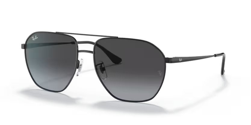 Sonnenbrillen Ray-Ban RB 3692D (002/8G) farbe nero form unregelmäßig gläser sfumato grigio