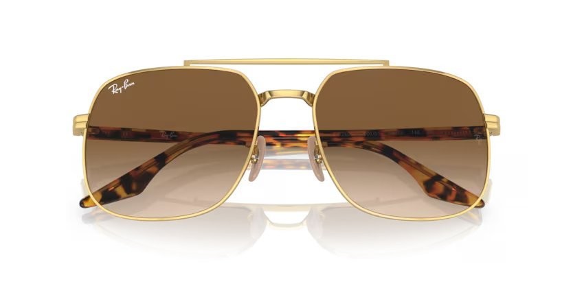 Sonnenbrillen Ray-Ban RB 3699 (001/51) farbe oro form quadratisch gläser marrone sfumato
