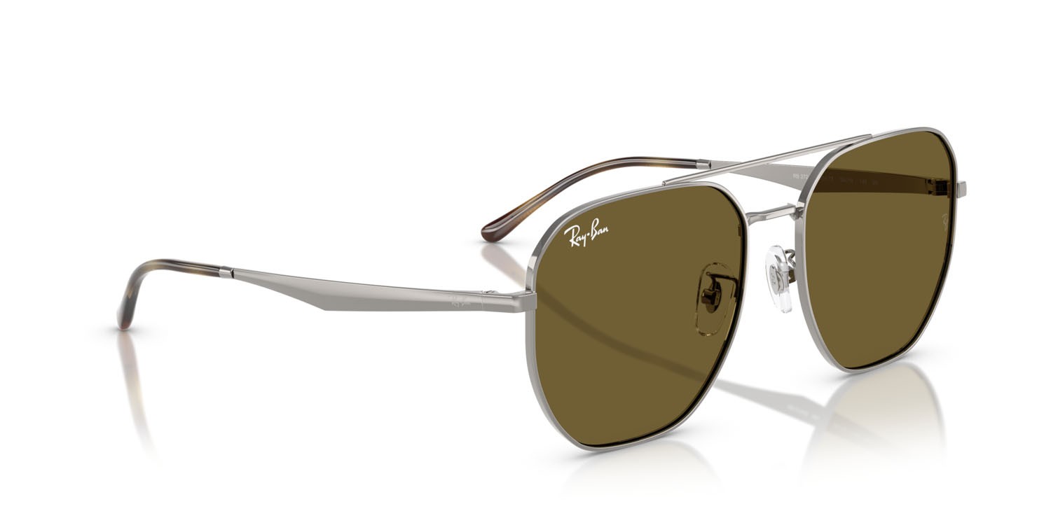 Sunglasses Ray-Ban RB 3724D (004/73) color gunmetal shape irregular lenses marrone scuro