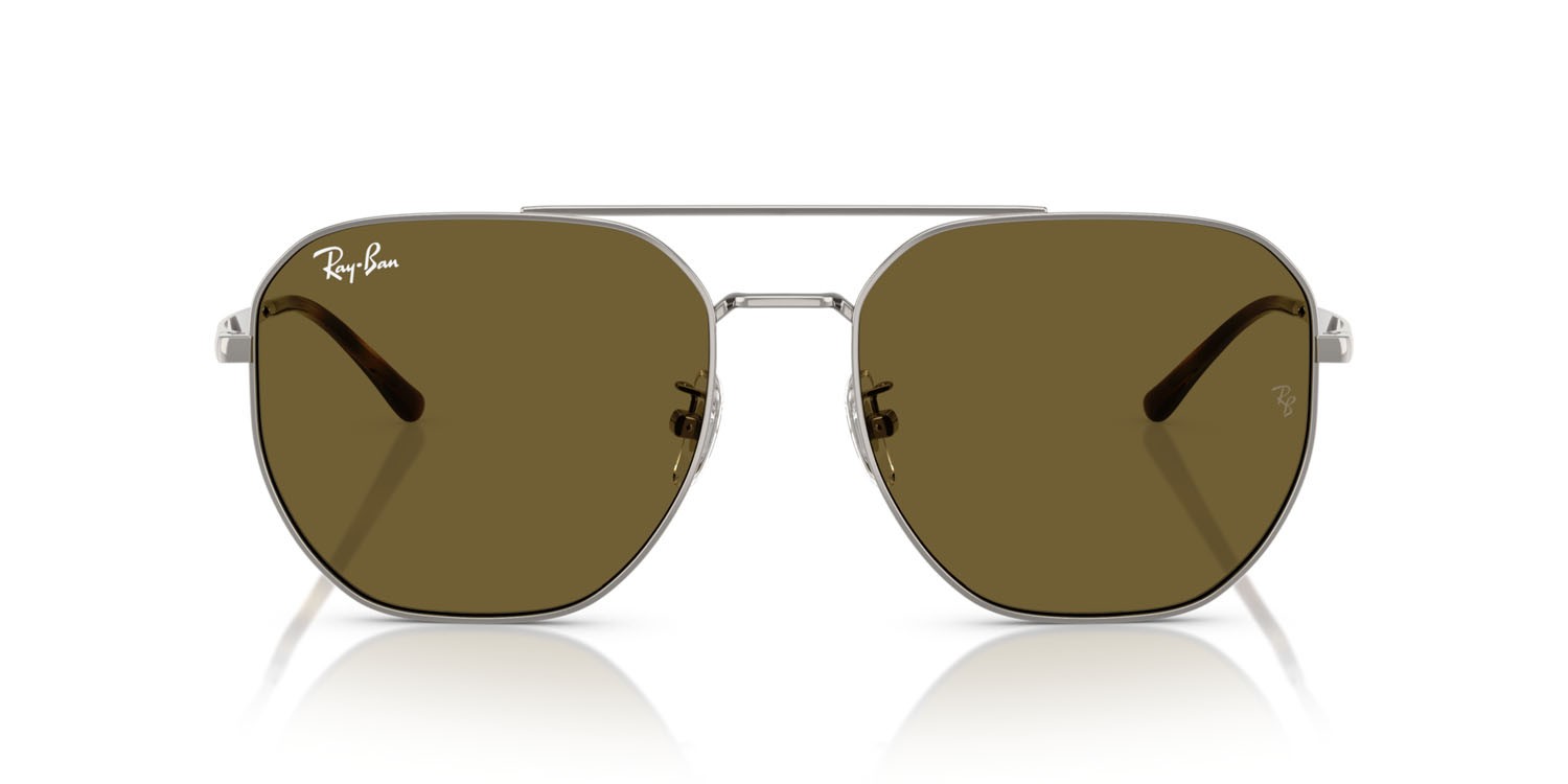 Sunglasses Ray-Ban RB 3724D (004/73) color gunmetal shape irregular lenses marrone scuro