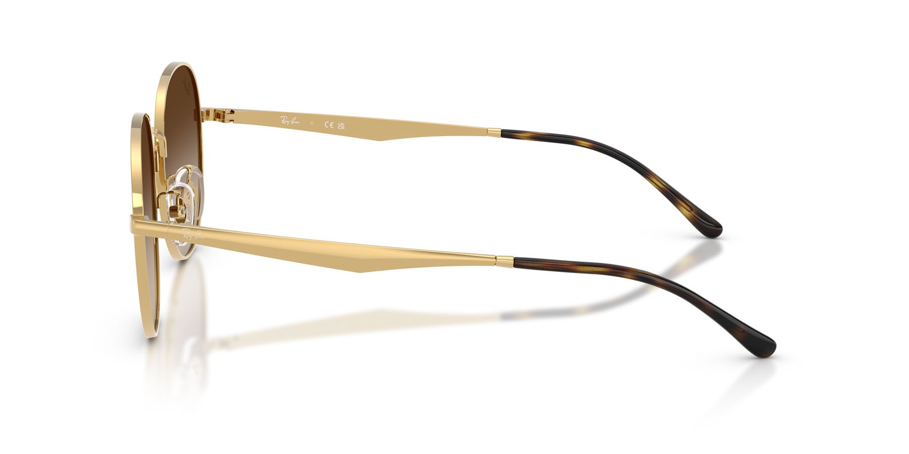 Sonnenbrillen Ray-Ban RB 3727D (001/13) farbe oro arista form pantos gläser marrone sfumato