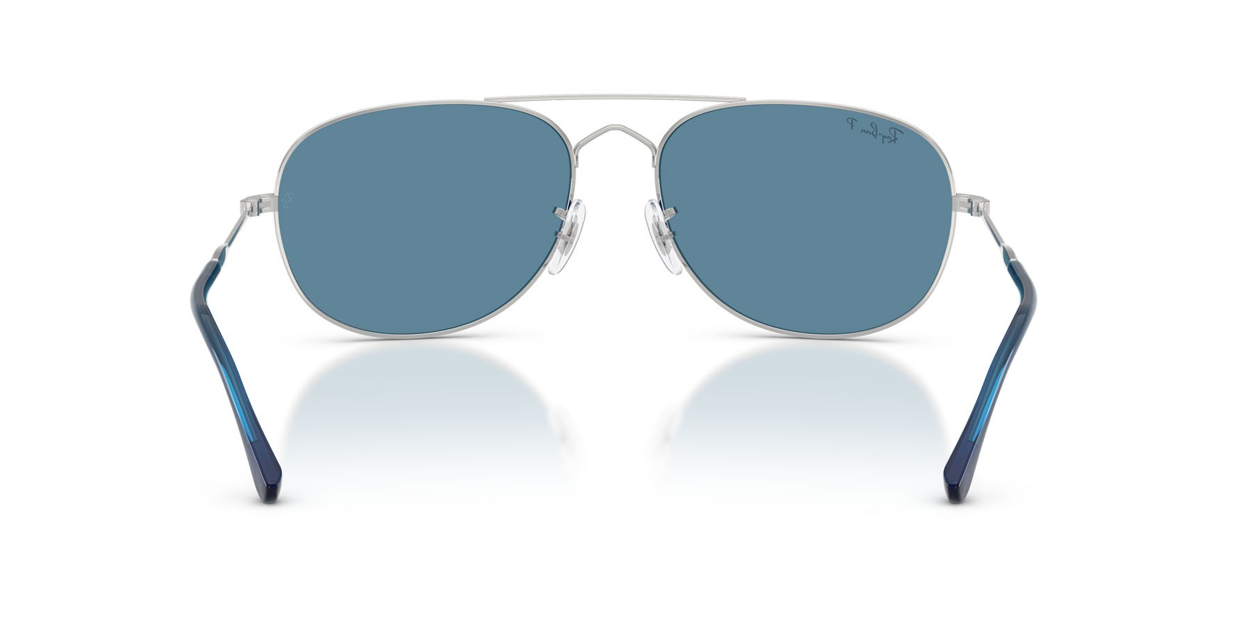 Sonnenbrillen Ray-Ban Bain Bridge RB 3735 (003/S2) farbe argento form aviator gläser polarized blu