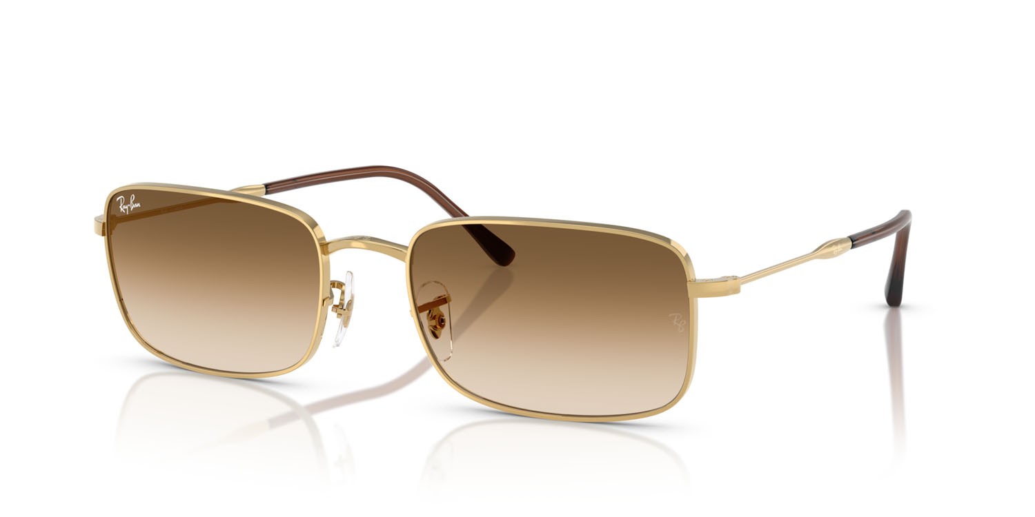 Sonnenbrillen Ray-Ban RB 3746 (001/51) farbe arista gold form rechteckig gläser trasparente sfumato marrone