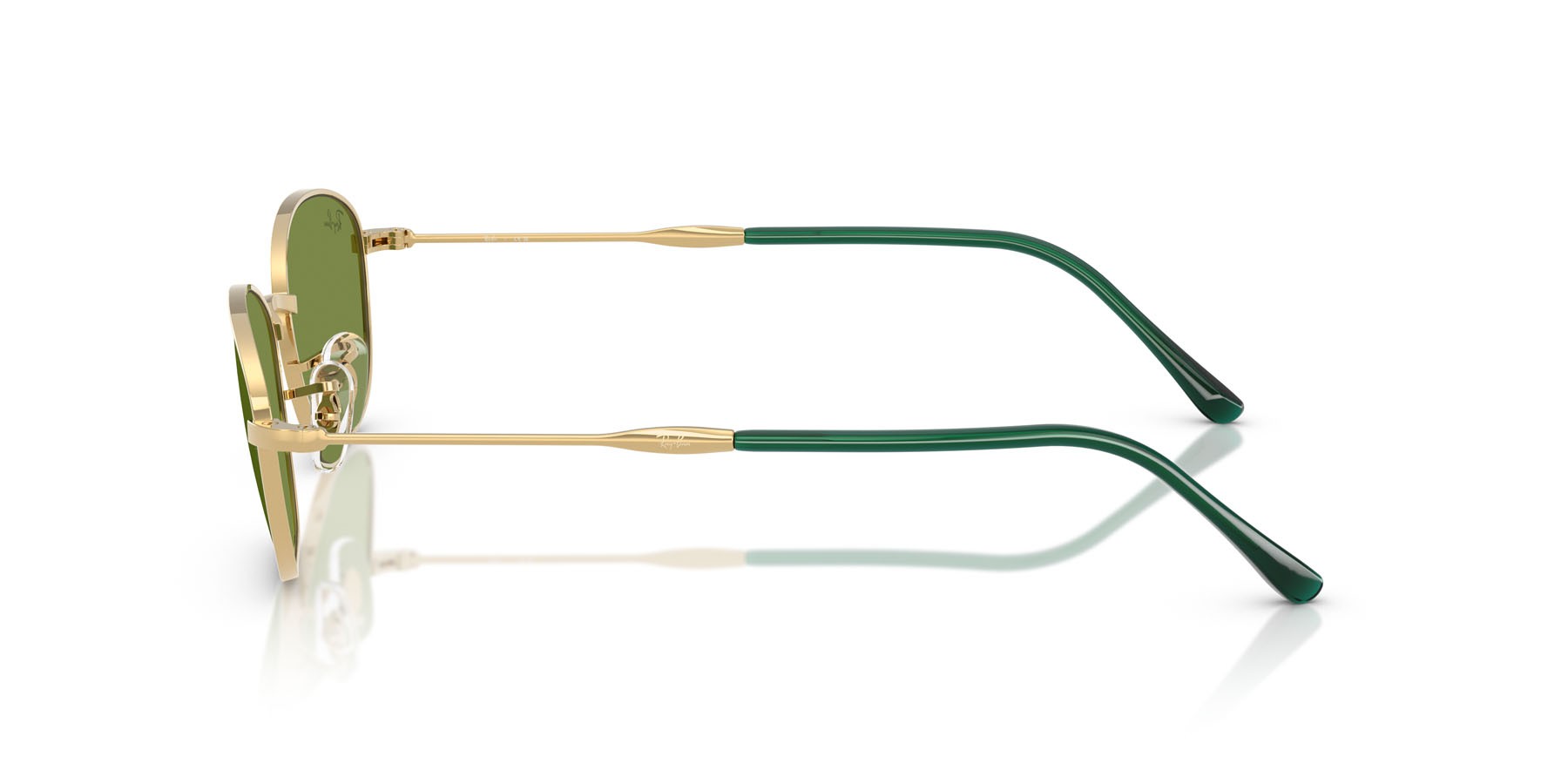 Sonnenbrillen Ray-Ban RB 3749 (001/4E) farbe oro arista form unregelmäßig gläser verde
