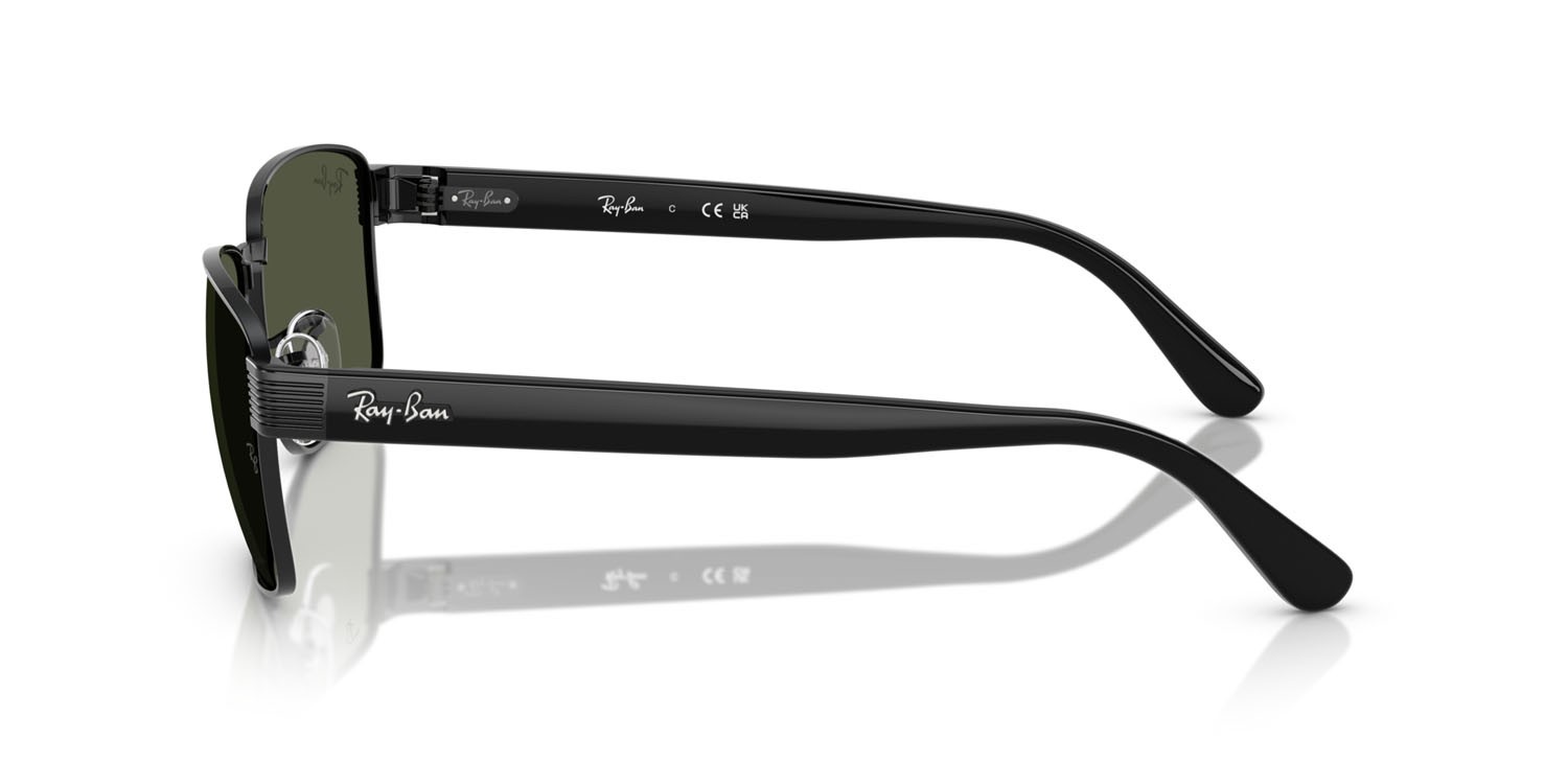 Sunglasses Ray-Ban RB 3750 (002/31) color nero shape square lenses g-15 verde
