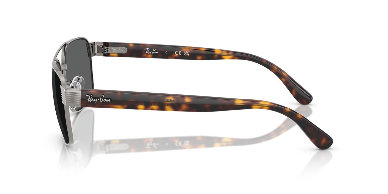 Sonnenbrillen Ray-Ban RB 3751 (004/B1) farbe gunmetal form quadratisch gläser grigio scuro