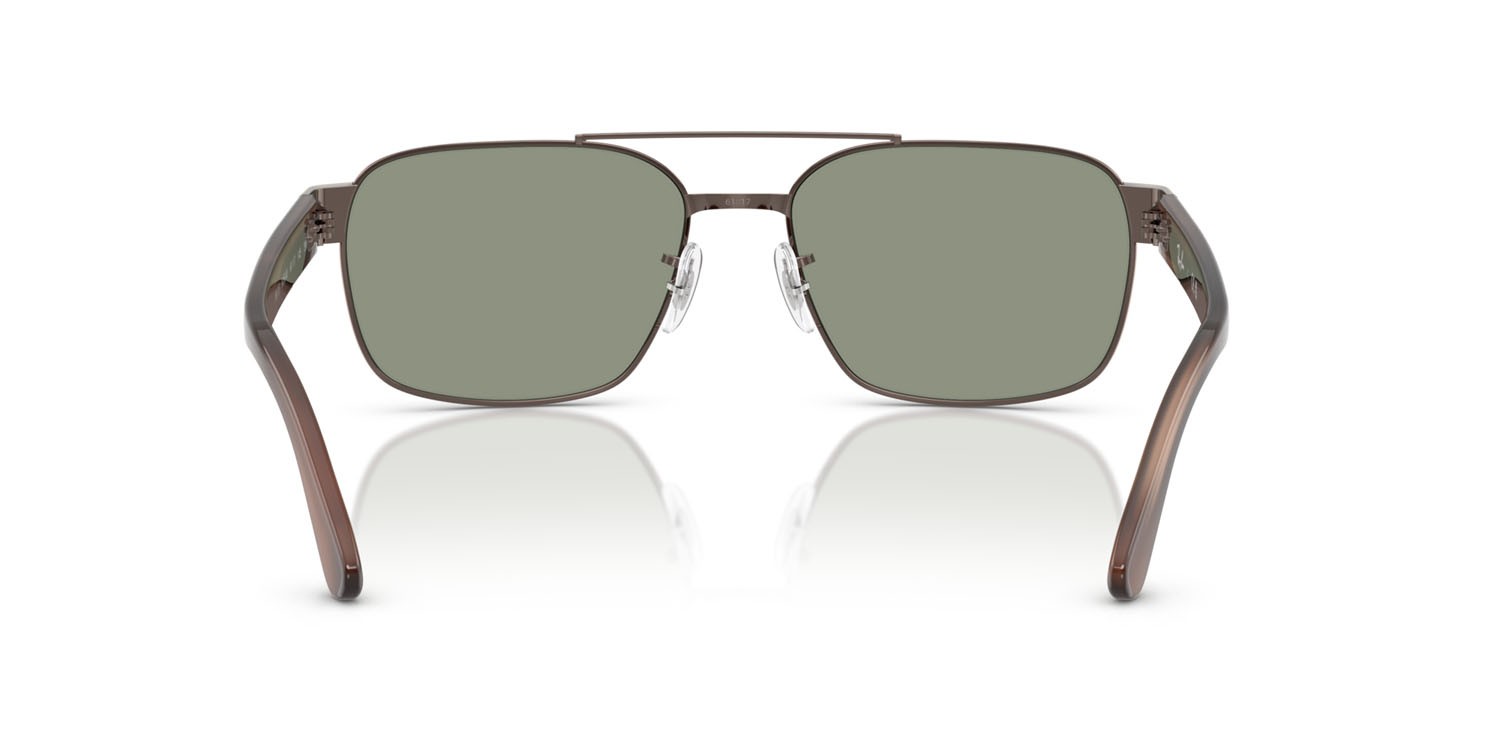 Occhiali da sole Ray-Ban RB 3751 (925940) colore rame forma quadrato lenti verde specchiato argento