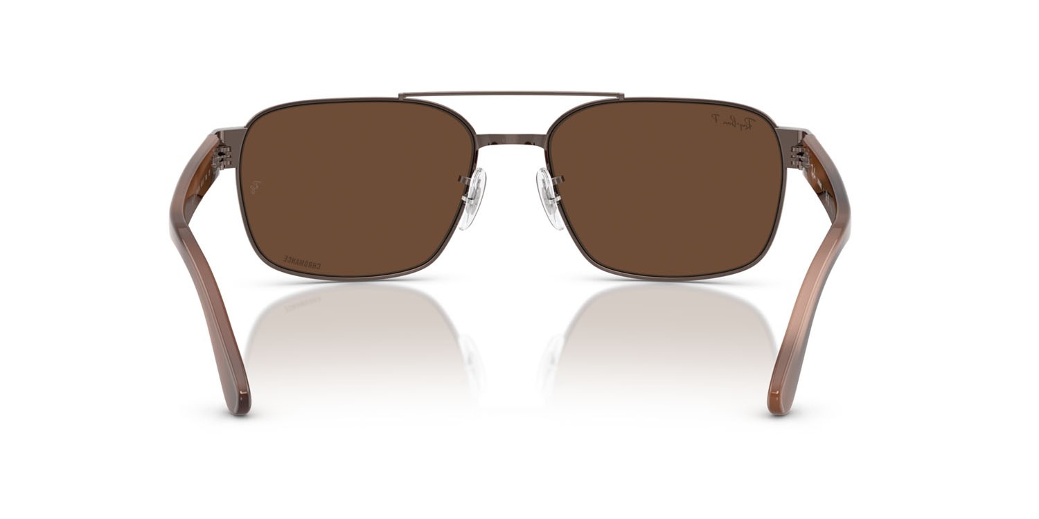 Occhiali da sole Ray-Ban RB 3751CH (9259AN) colore rame forma quadrato lenti polar marrone