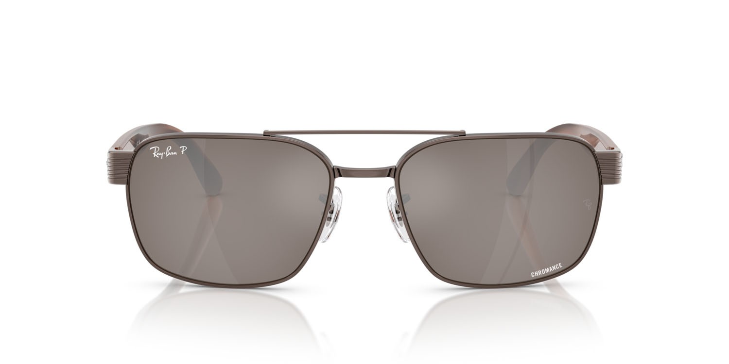 Occhiali da sole Ray-Ban RB 3751CH (9259AN) colore rame forma quadrato lenti polar marrone