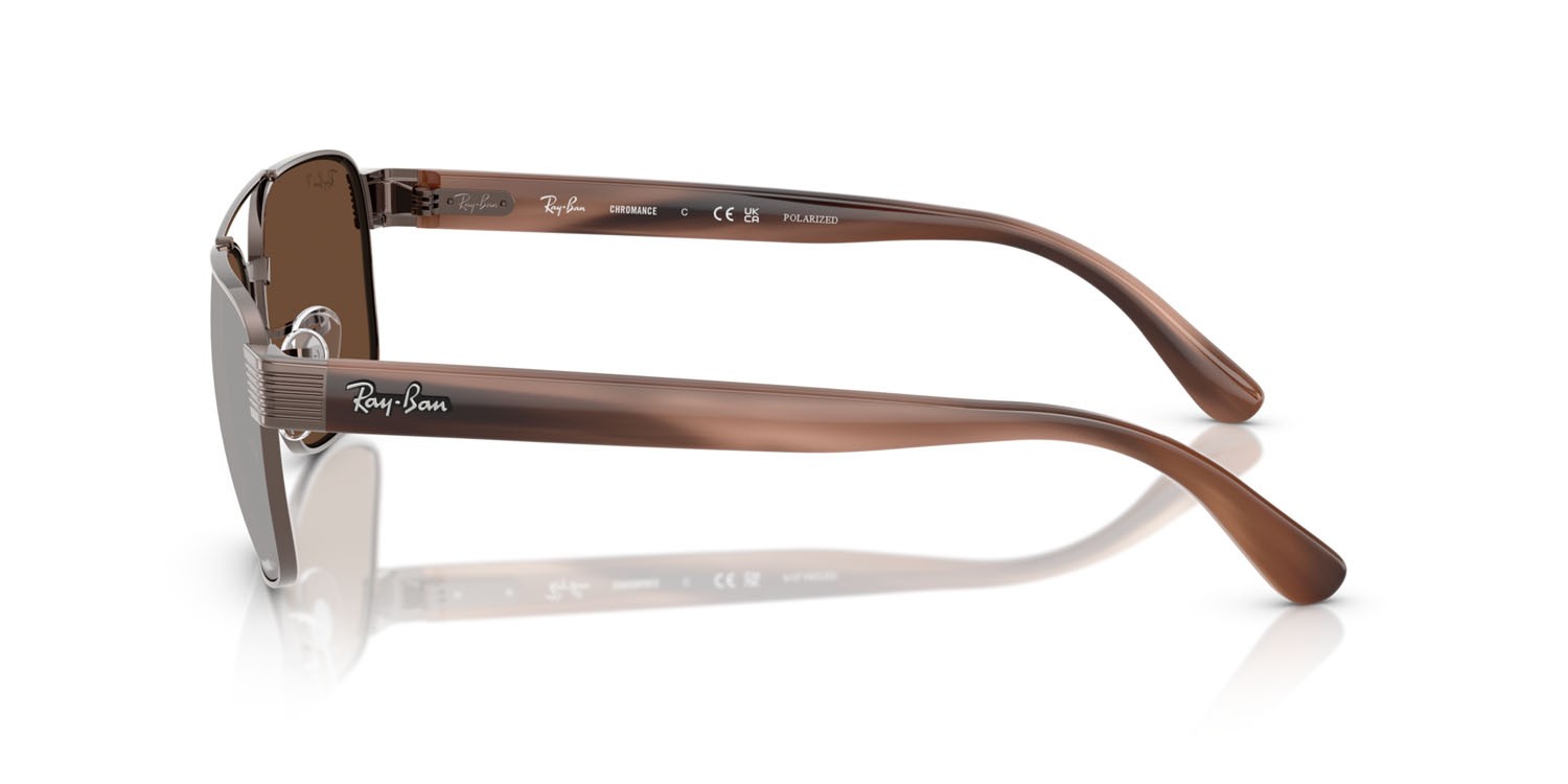 Occhiali da sole Ray-Ban RB 3751CH (9259AN) colore rame forma quadrato lenti polar marrone