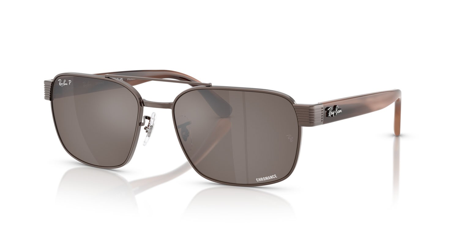 Occhiali da sole Ray-Ban RB 3751CH (9259AN) colore rame forma quadrato lenti polar marrone