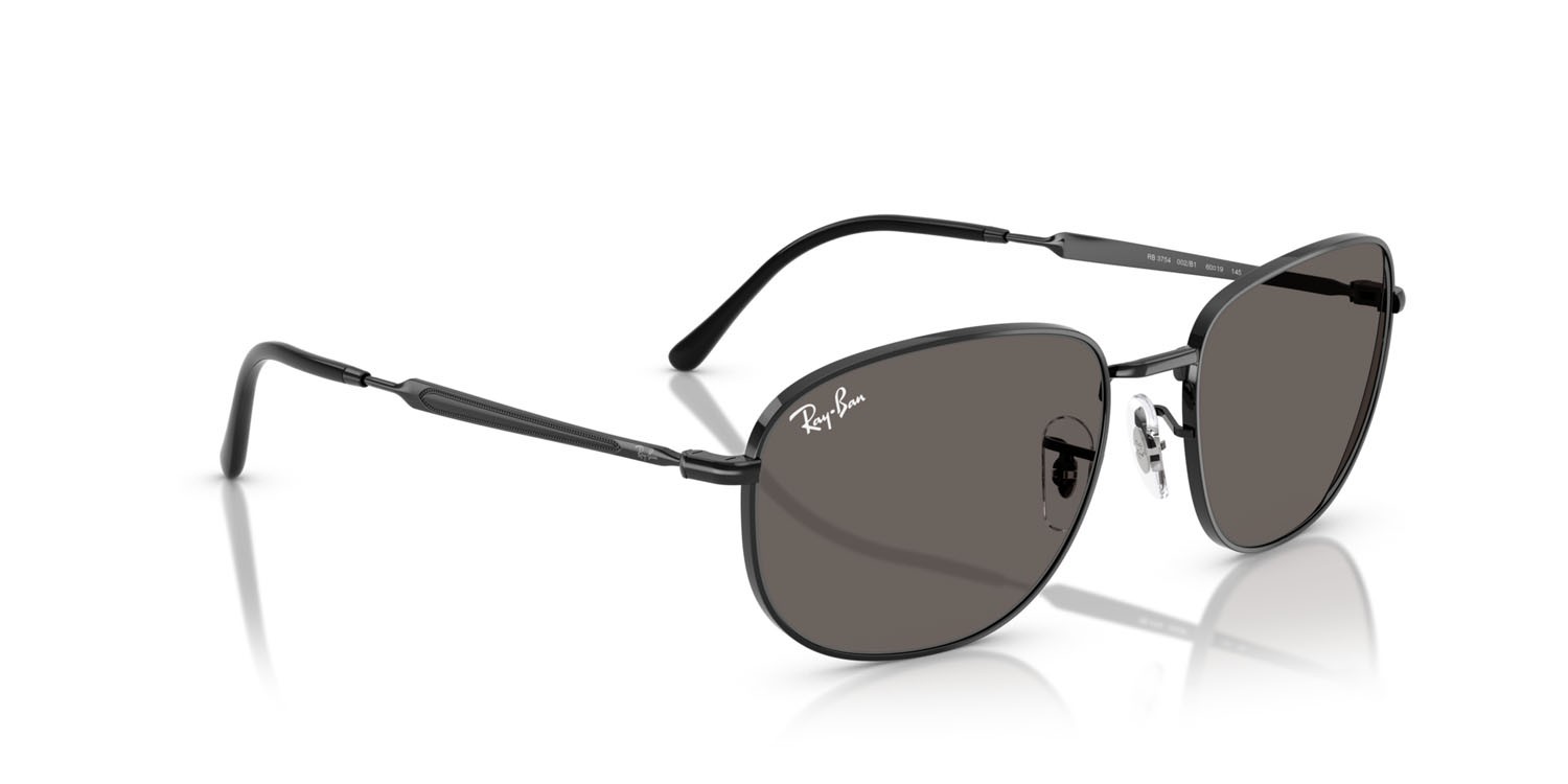 Sonnenbrillen Ray-Ban RB 3754 (002/B1) farbe nero form quadratisch gläser grigio scuro