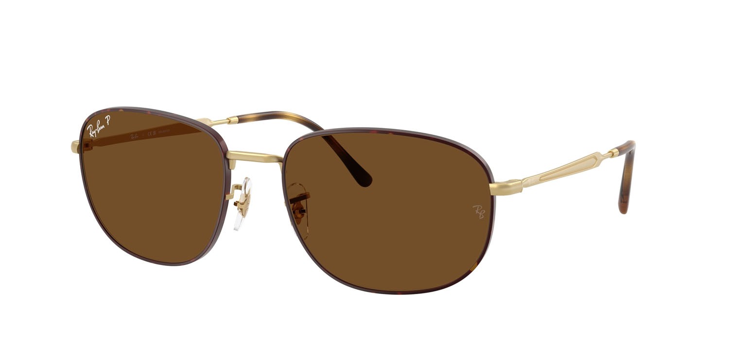 Sonnenbrillen Ray-Ban RB 3754 (927557) farbe havana opaco su oro arista opaco form quadratisch gläser polar marrone