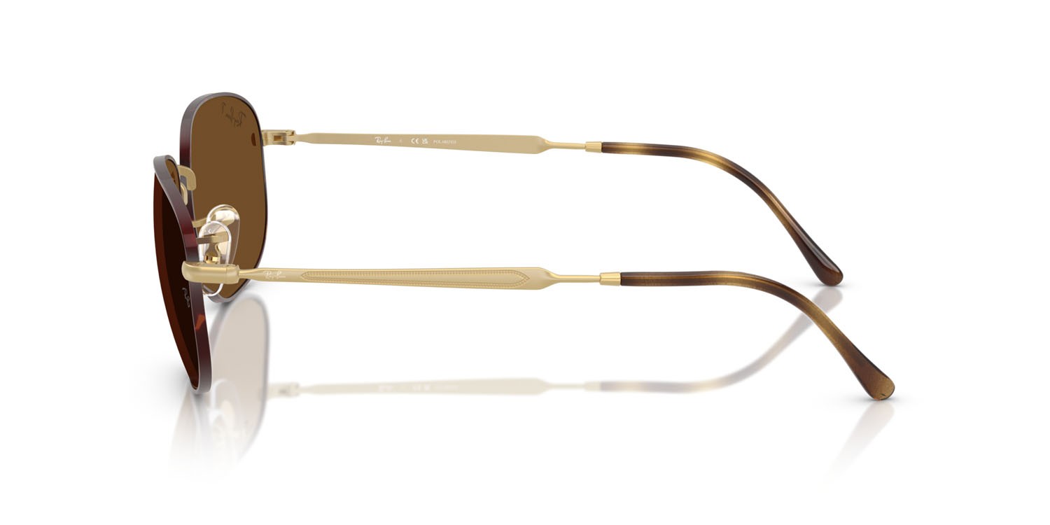 Sonnenbrillen Ray-Ban RB 3754 (927557) farbe havana opaco su oro arista opaco form quadratisch gläser polar marrone