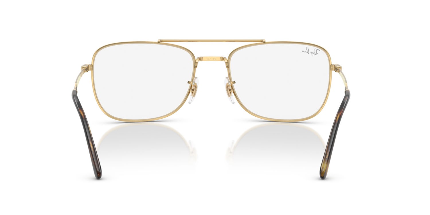 Sonnenbrillen Ray-Ban RB 3755 (001/GG) farbe oro arista form rechteckig gläser trasparente/zaffiro