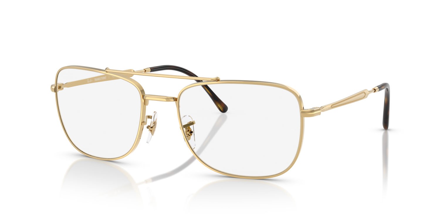 Sonnenbrillen Ray-Ban RB 3755 (001/GG) farbe oro arista form rechteckig gläser trasparente/zaffiro
