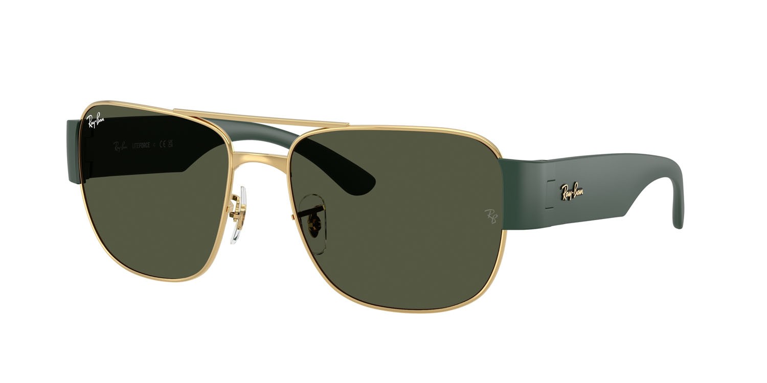 Sonnenbrillen Ray-Ban RB 3756 (001/31) farbe oro form quadratisch gläser verde