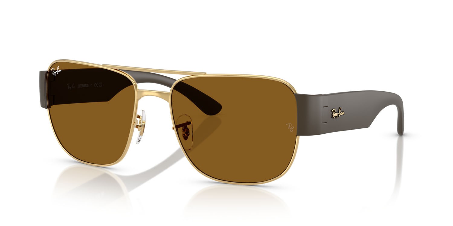 Sonnenbrillen Ray-Ban RB 3756 (001/33) farbe oro arista form quadratisch gläser marrone