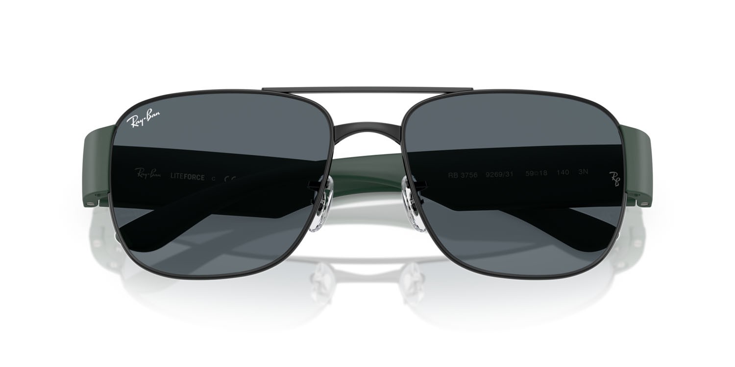 Sonnenbrillen Ray-Ban RB 3756 (926931) farbe nero form quadratisch gläser verde
