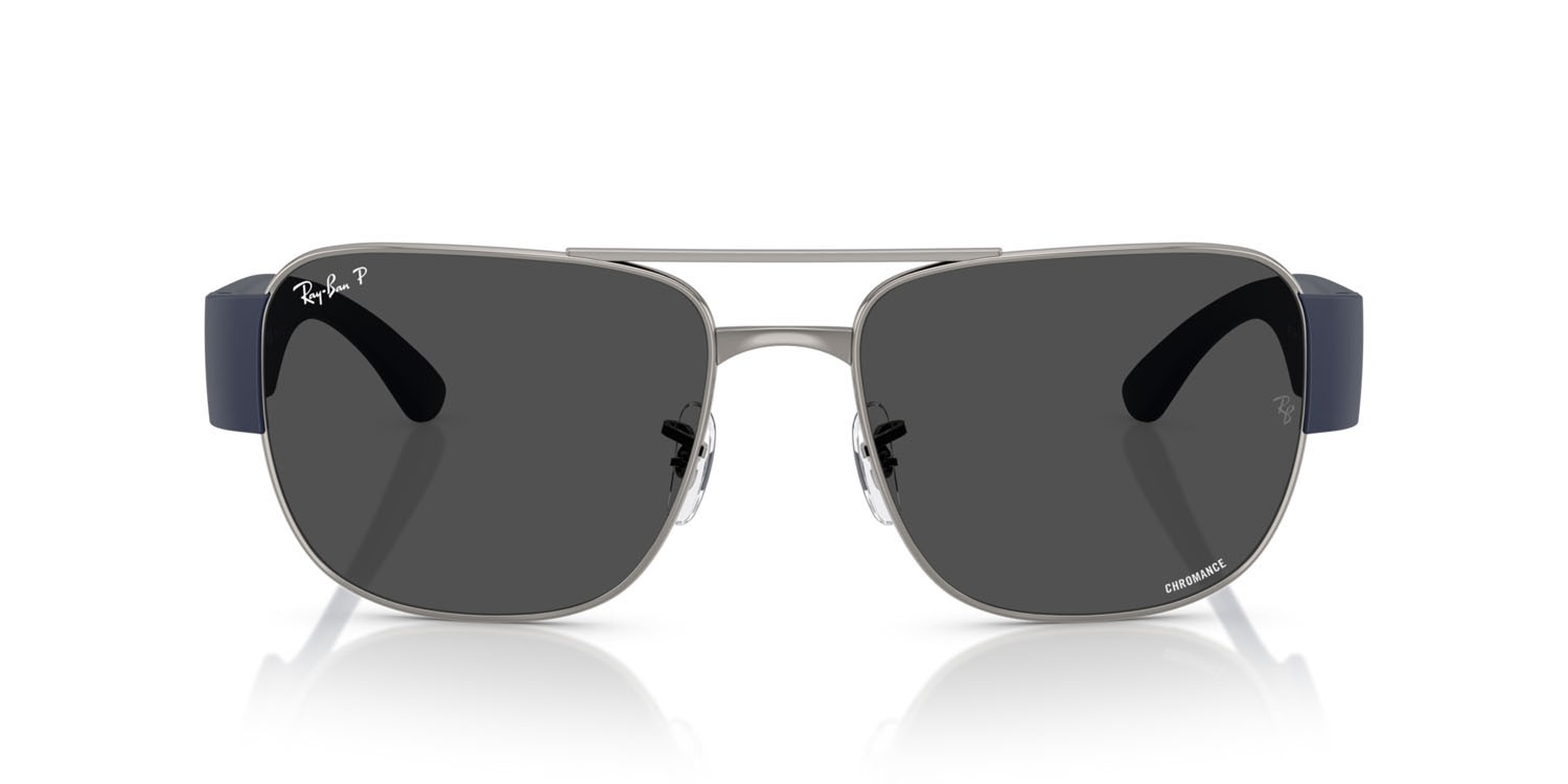 Sonnenbrillen Ray-Ban RB 3756CH (004/K8) farbe gunmetal form quadratisch gläser polar grigio scuro