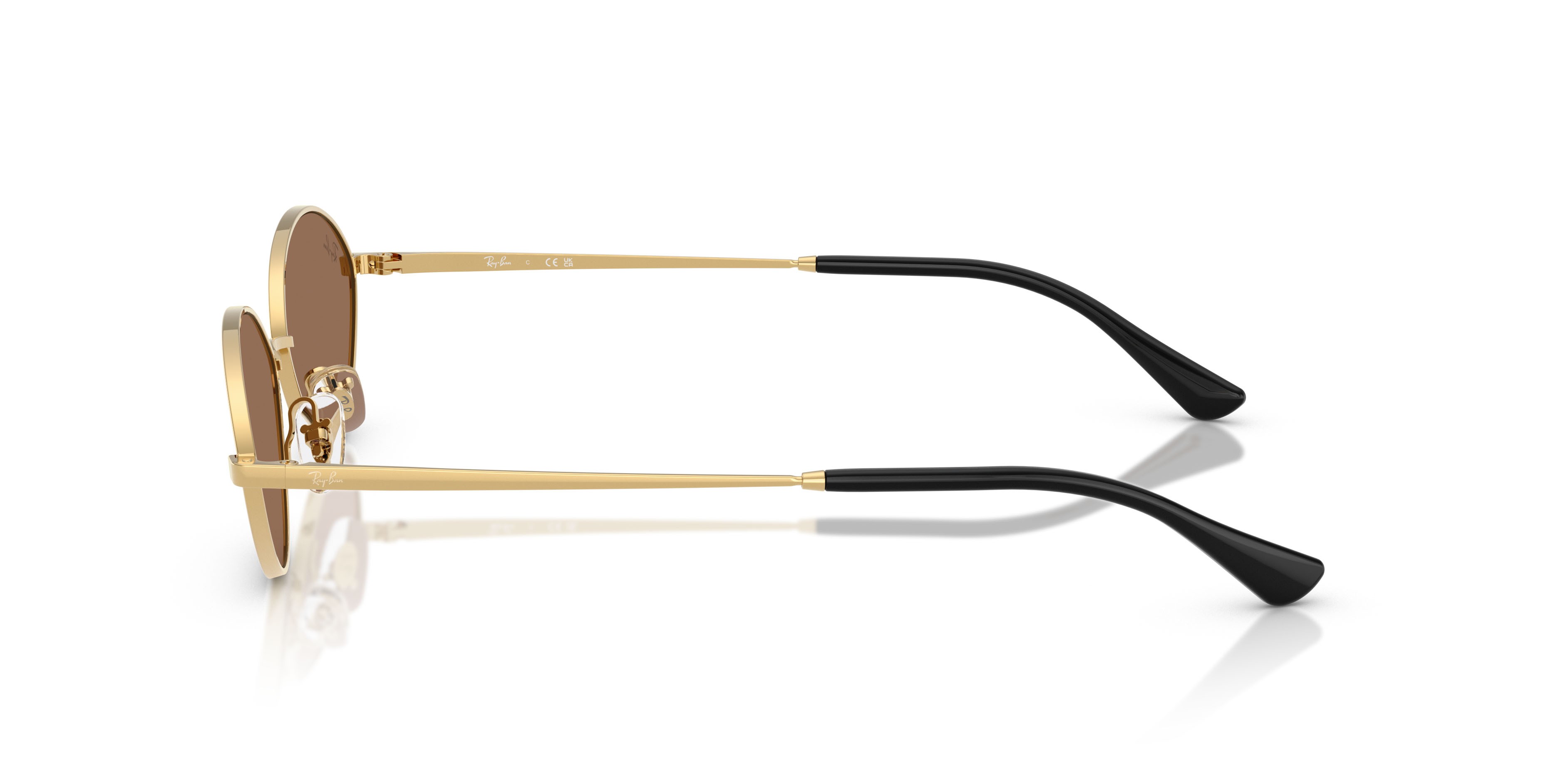 Sonnenbrillen Ray-Ban Kai RB 3757 (001/73) farbe oro form oval gläser marrone scuro