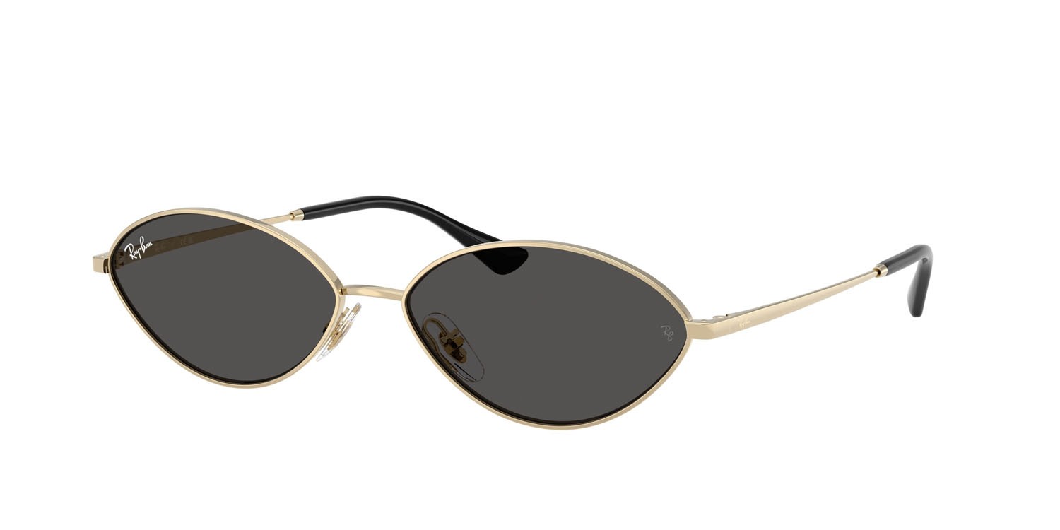 Sonnenbrillen Ray-Ban Kai RB 3757 (921387) farbe oro pallido form oval gläser grigio scuro