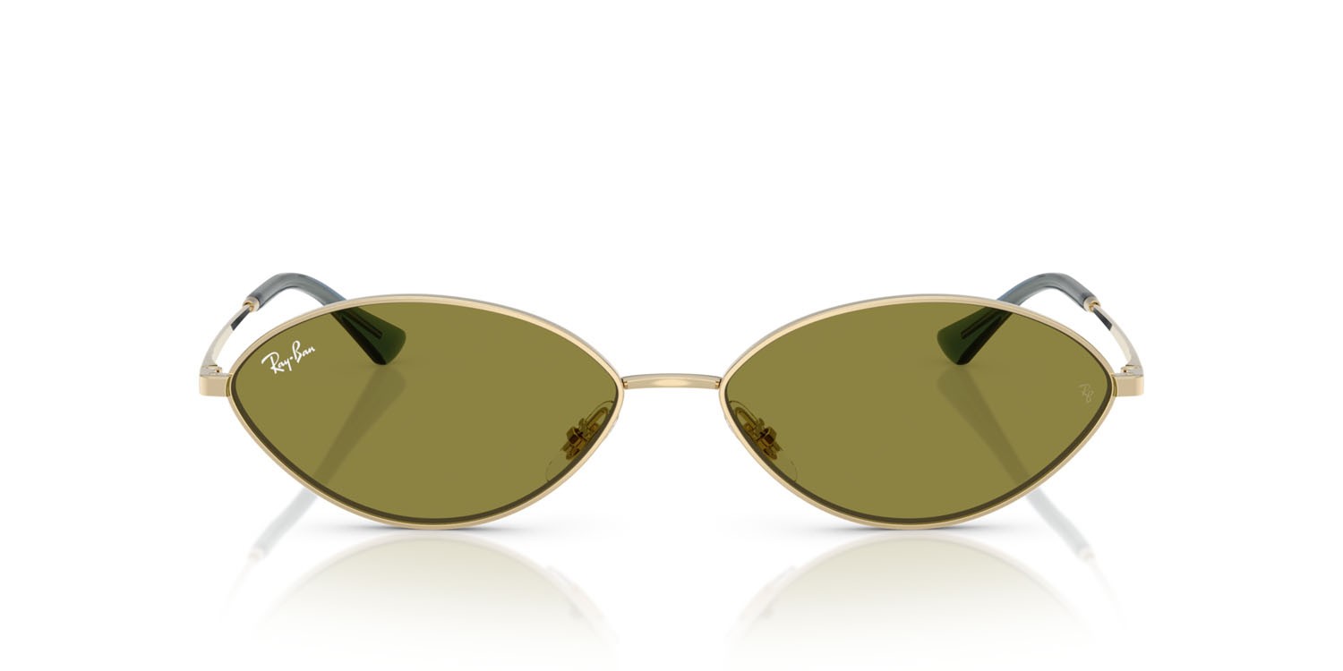 Sonnenbrillen Ray-Ban Kai RB 3757 (9213/2) farbe oro pallido form oval gläser verde