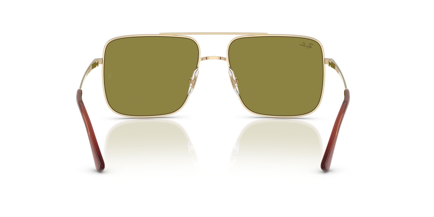 Sonnenbrillen Ray-Ban Ari RB 3758 (9213/2) farbe oro pallido form quadratisch gläser verde
