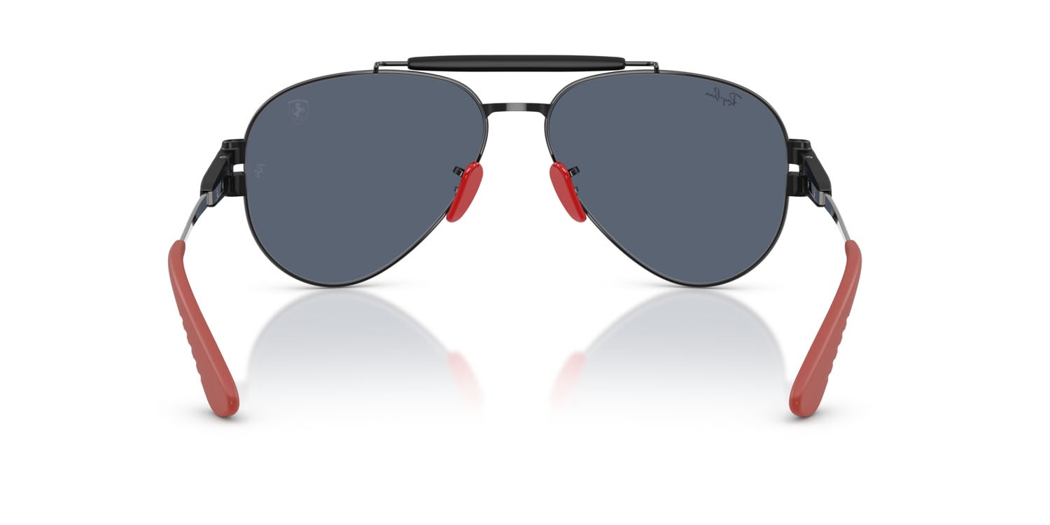 Sonnenbrillen Ray-Ban Scuderia Ferrari RB 3762M (F00987) farbe nero form pantos gläser grigio scuro