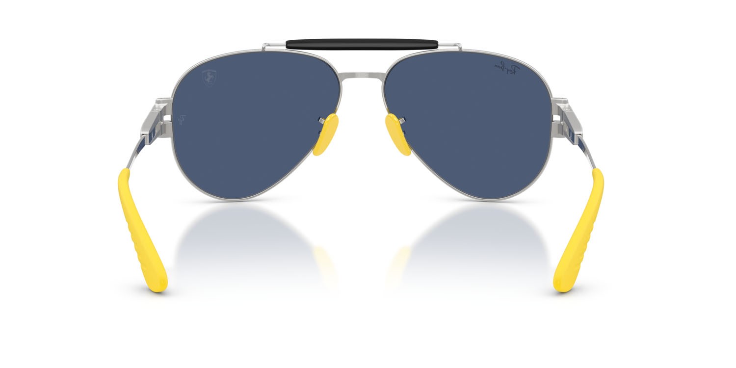 Sonnenbrillen Ray-Ban Scuderia Ferrari RB 3762M (F06480) farbe argento form pantos gläser blu scuro