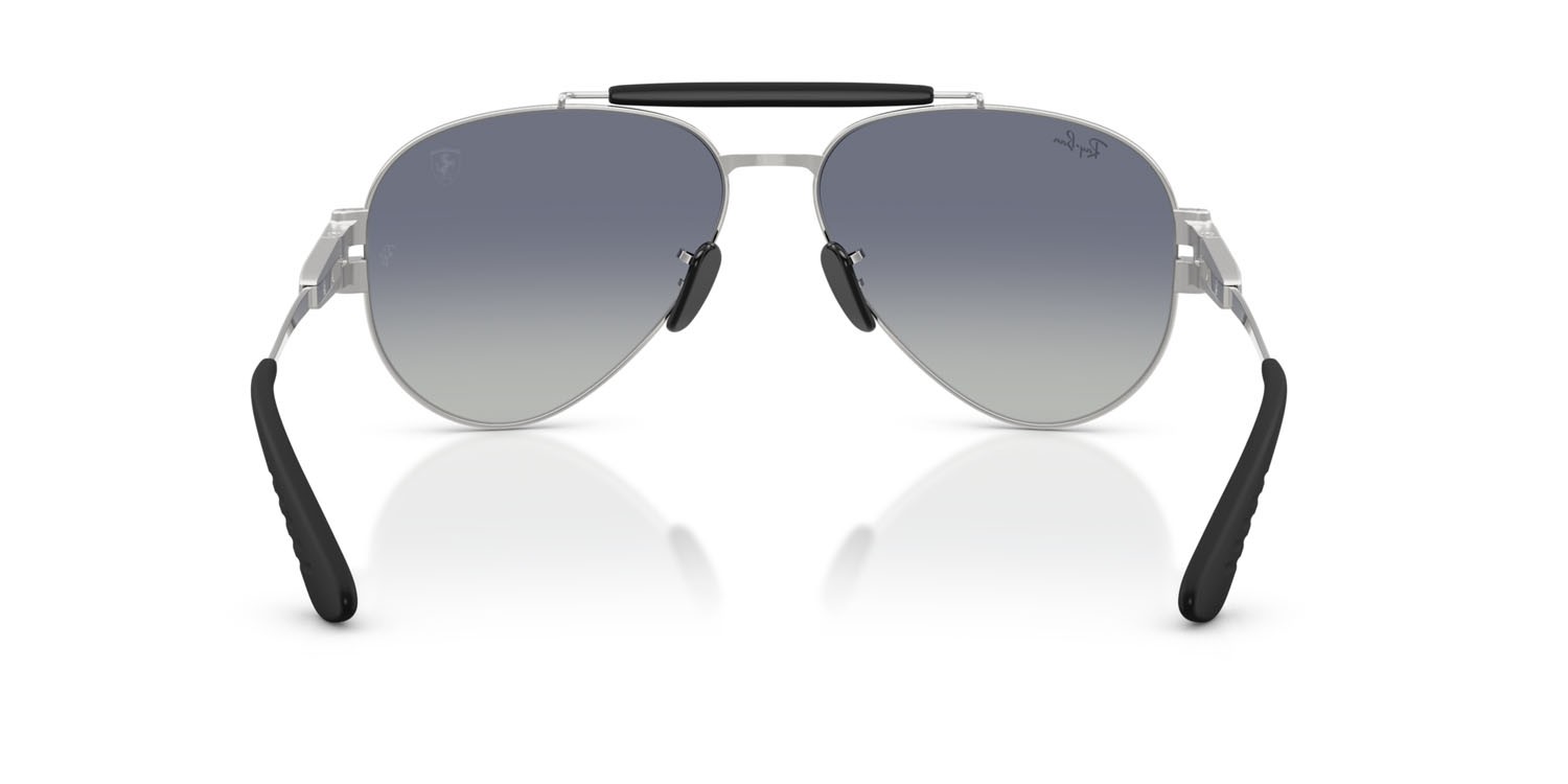 Sonnenbrillen Ray-Ban Scuderia Ferrari RB 3762M (F1224L) farbe argento form pantos gläser blu sfumato grigio