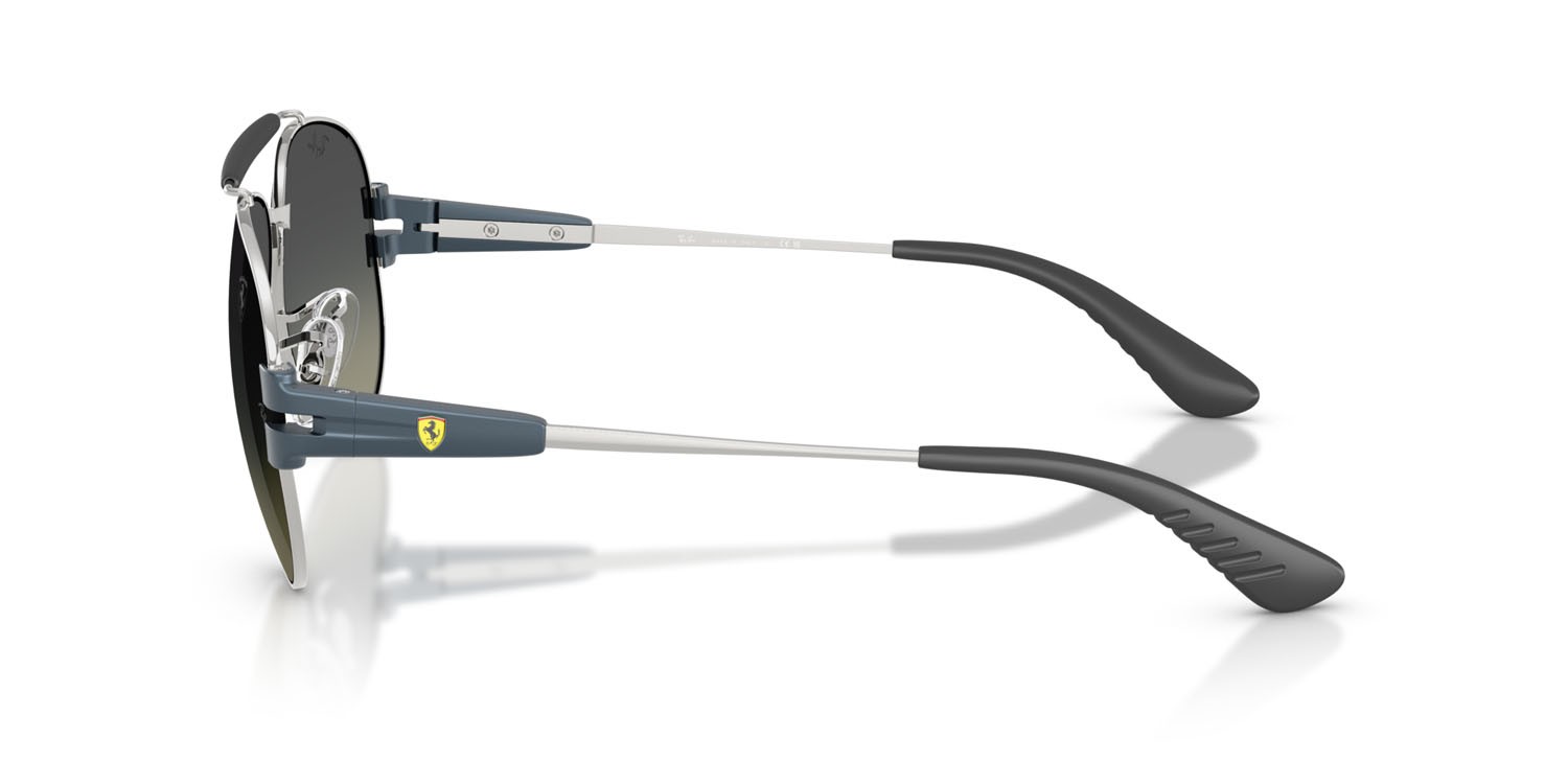 Occhiali da sole Ray-Ban Scuderia Ferrari RB 3762M (F12311) colore argento forma pantos lenti sfumato grigio