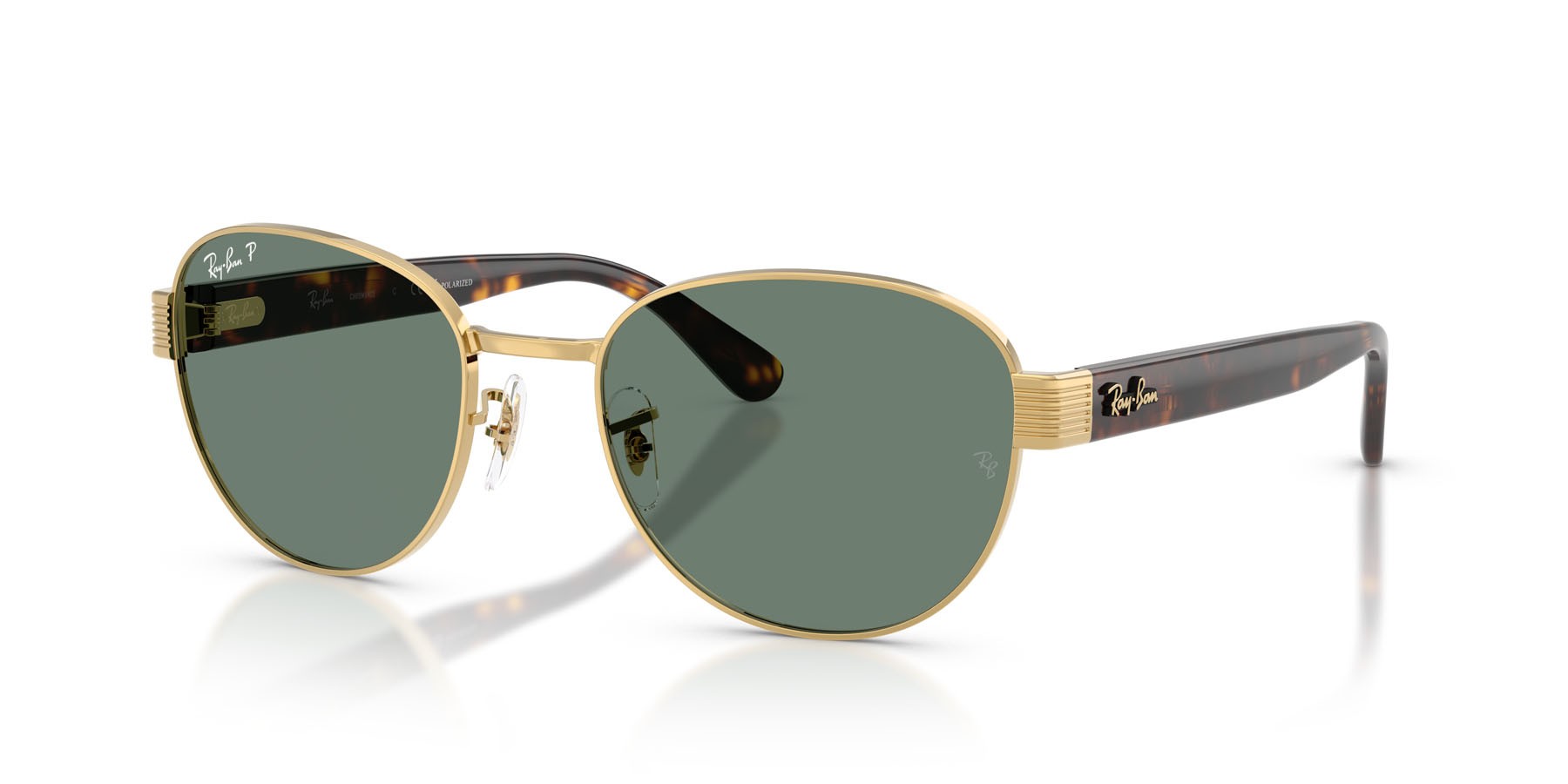 Sonnenbrillen Ray-Ban Chromance RB 3766CH (001/O9) farbe oro arista form quadratisch gläser polarized grigia
