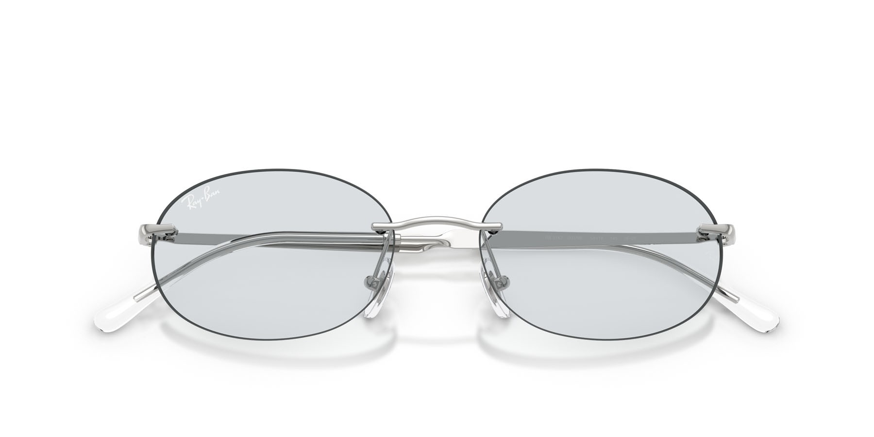 Sonnenbrillen Ray-Ban RB 3767 (003/MF) farbe argento form oval gläser zaffiro