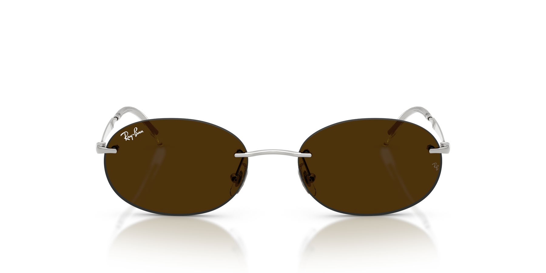 Occhiali da sole Ray-Ban RB 3767 (003/MG) colore argento forma ovale lenti ambra
