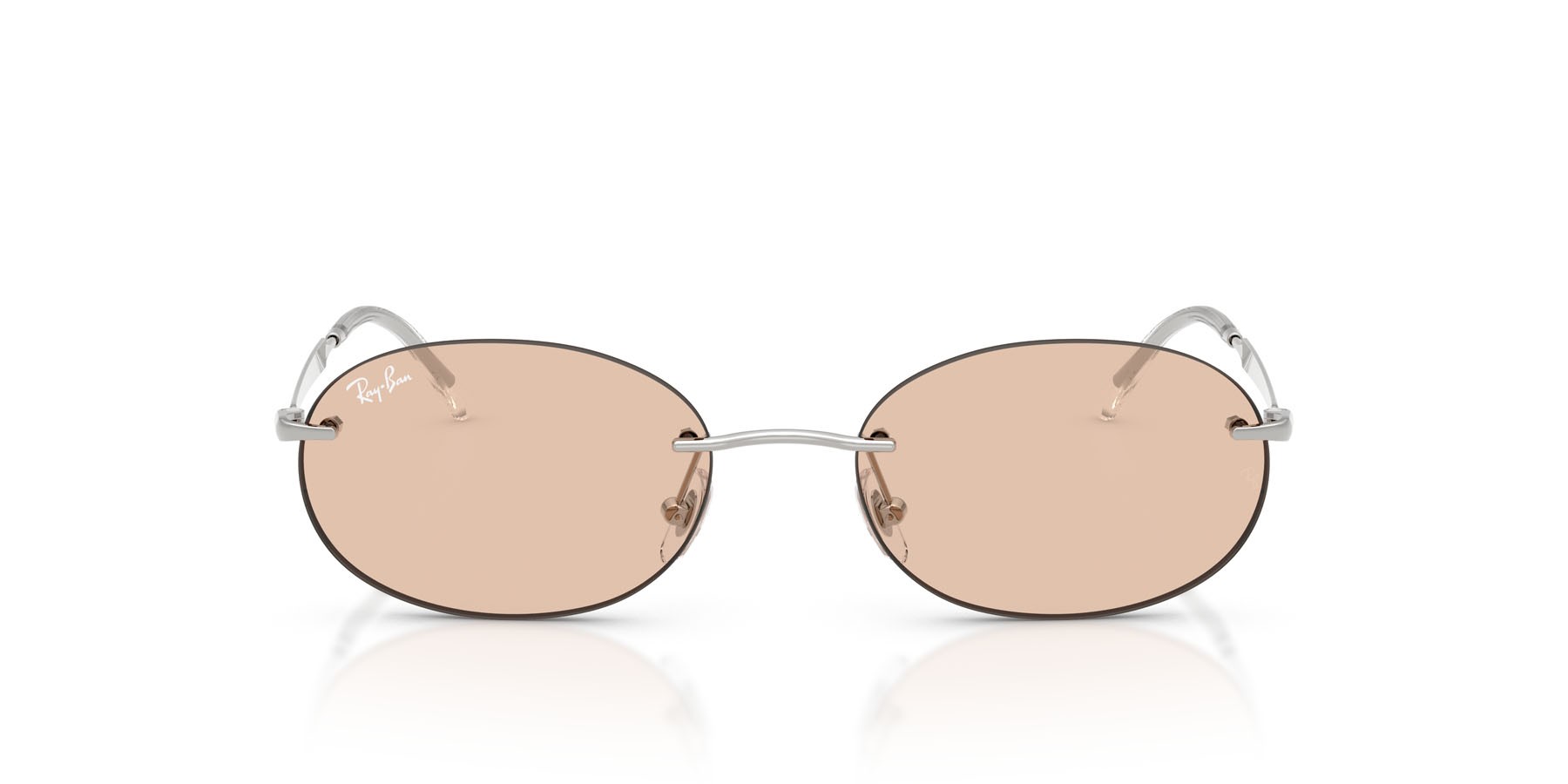 Occhiali da sole Ray-Ban RB 3767 (003/MG) colore argento forma ovale lenti ambra