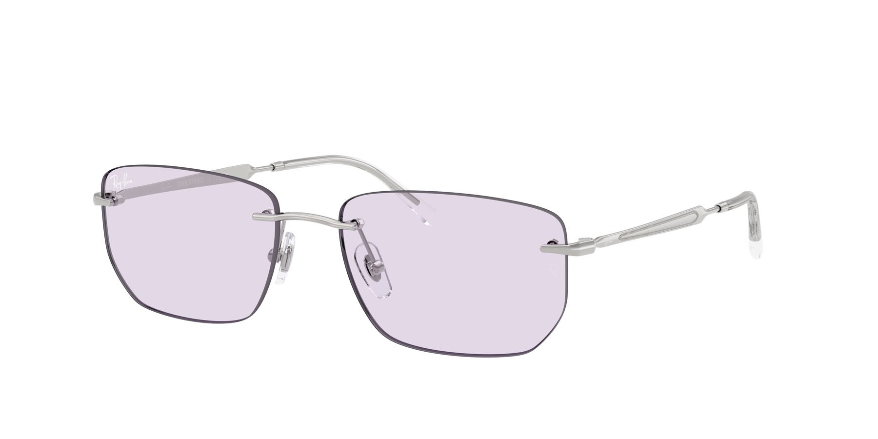 Sonnenbrillen Ray-Ban RB 3768 (003/MH) farbe argento form unregelmäßig gläser ametista