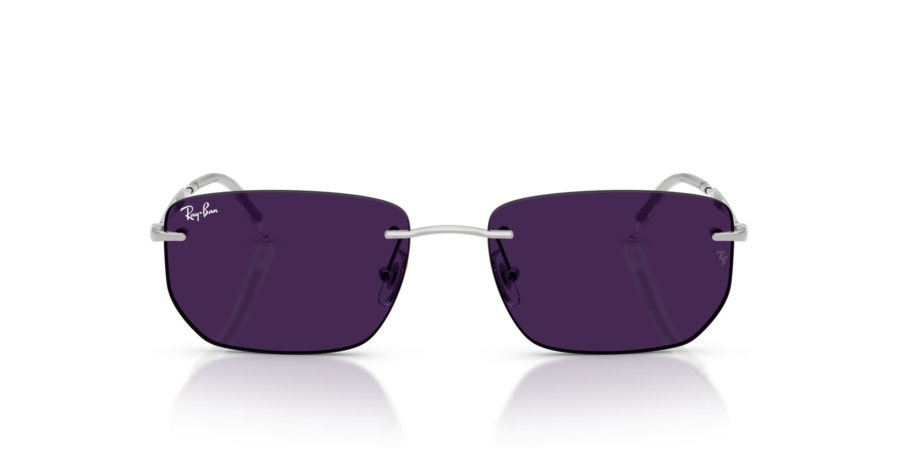 Sonnenbrillen Ray-Ban RB 3768 (003/MH) farbe argento form unregelmäßig gläser ametista