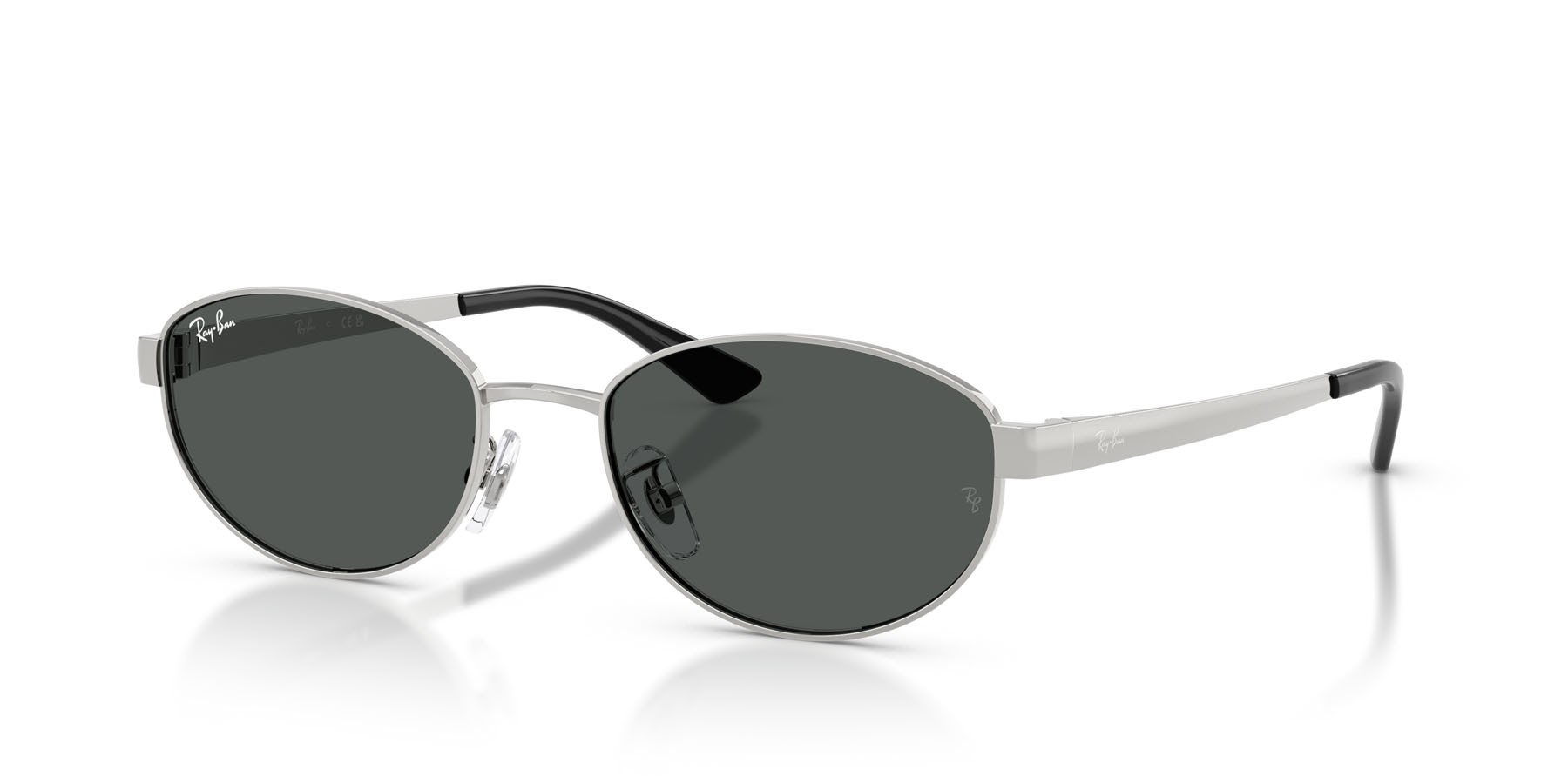 Sonnenbrillen Ray-Ban RB 3774D (003/87) farbe argento form oval gläser grigio scuro