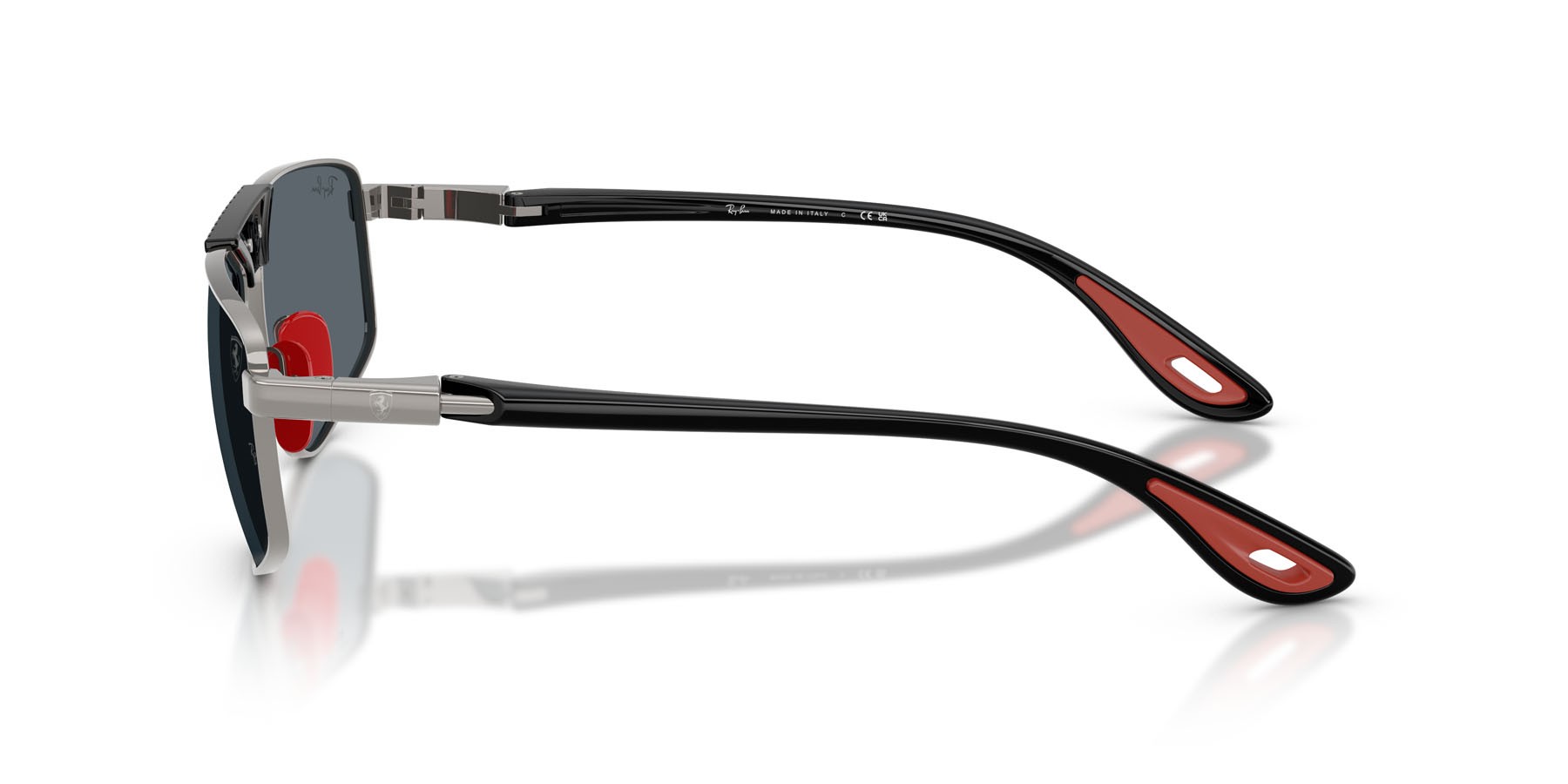 Sonnenbrillen Ray-Ban Scuderia Ferrari RB 3776M (F001R5) farbe gunmetal form unregelmäßig gläser blu