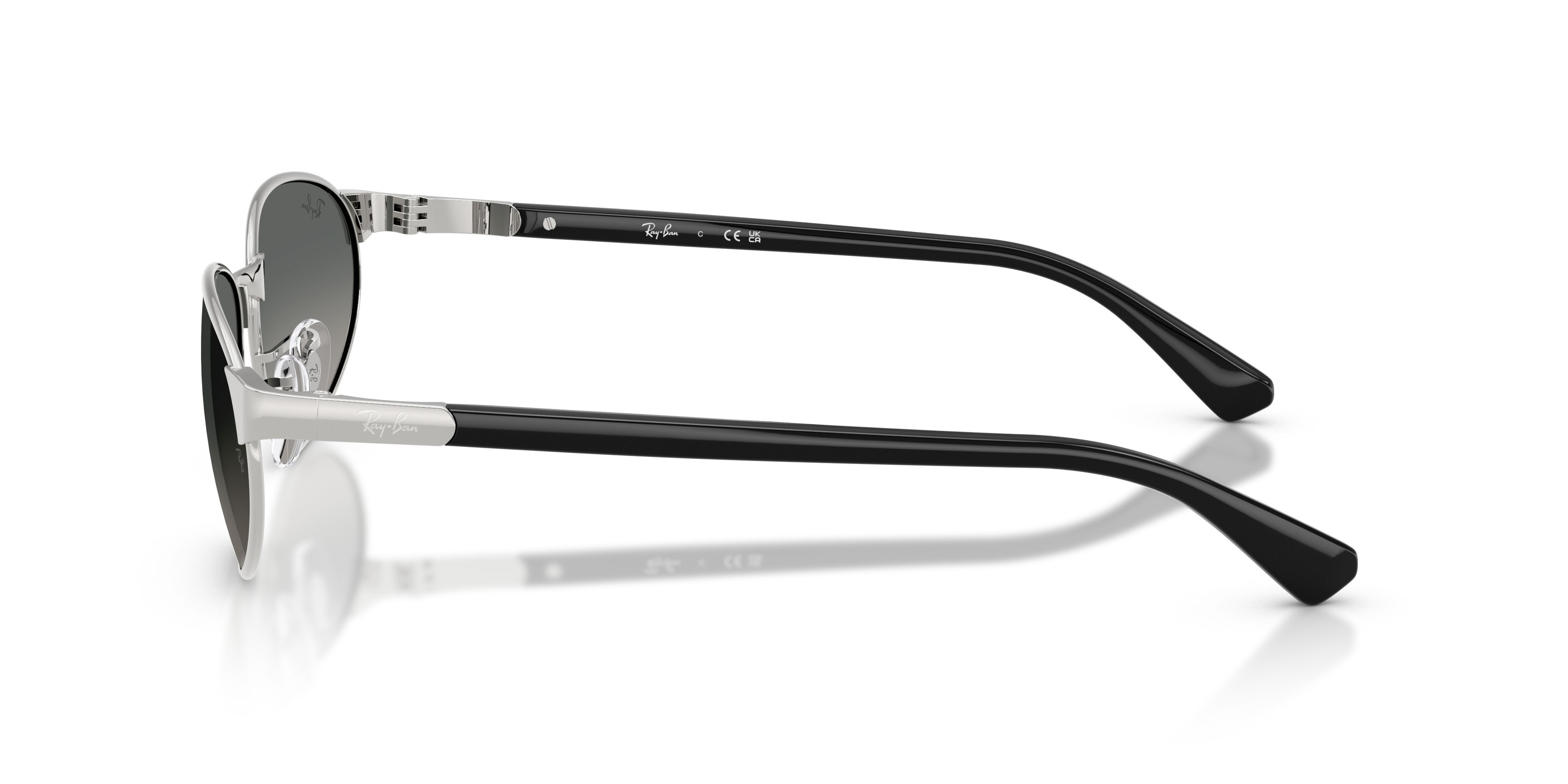 Sonnenbrillen Ray-Ban RB 3777 (003/71) farbe argento form unregelmäßig gläser sfumato grigio
