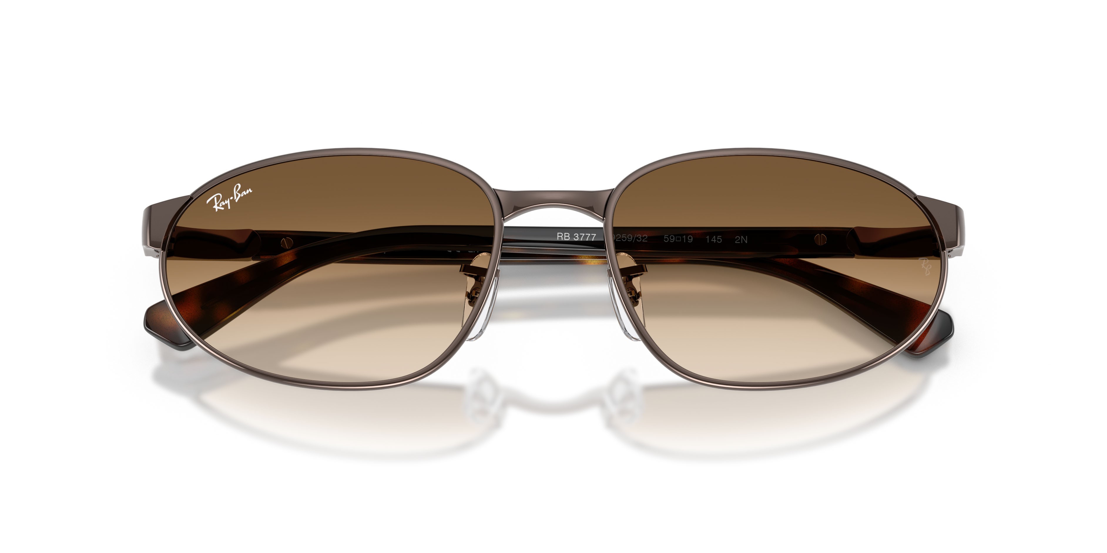 Sonnenbrillen Ray-Ban RB 3777 (925932) farbe rame form unregelmäßig gläser trasparente sfumato marrone